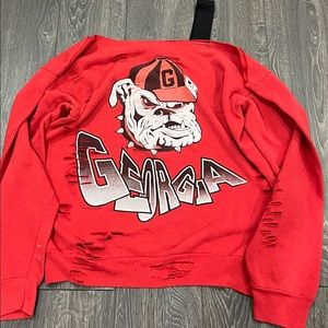 FURST OF A KIND Georgia sweatshirt in red.